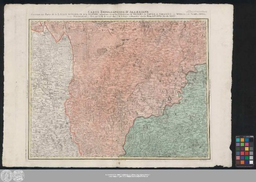 Feuille XXXV: Carte Topographique D'Allemagne Contenant une Partie de la Lusace Superieur, de la Silesie inferieure, savoir les Principautes de Glogau, de Iauer, de Liegnitz, de Wohlau, de Schweidnitz, et de Wradislau