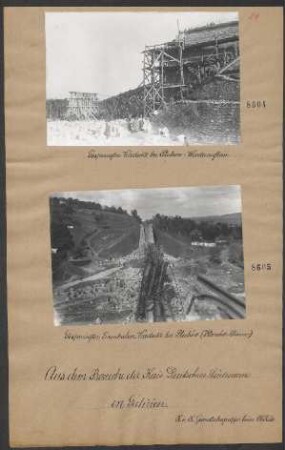 Gesprengter Eisenbahn Viadukt bei Pluhów (Zloczów - Zborow)