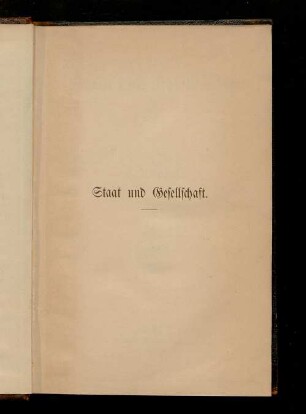 Staat und Gesellschaft