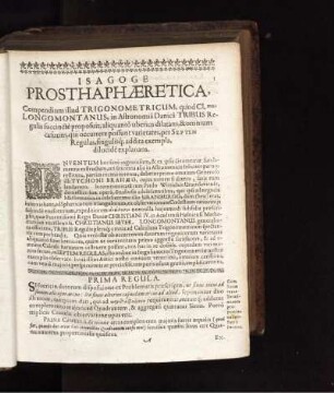 ISAGOGE PROSTHAPHAERETICA.