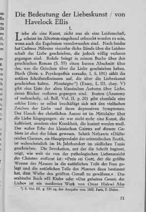 Die Bedeutung der Liebeskunst