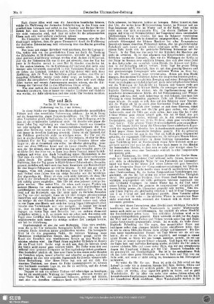 Uhr und Zeit (Fortsetzung von No. 5 und Schluss)