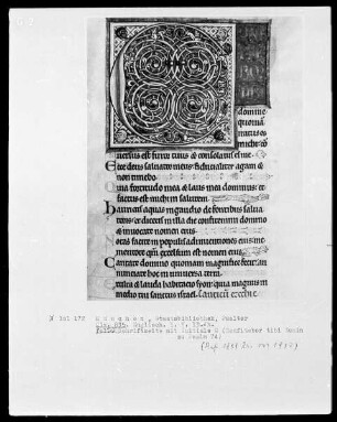 Psalterium mit Kalendarium — Initiale C (onfitebor tibi domine), Folio 150recto