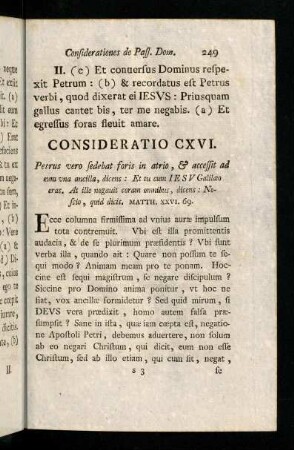 249-259, Consideratio CXVI - CXXI