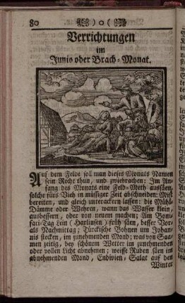 Verrichtungen im Junio oder Brach-Monat.