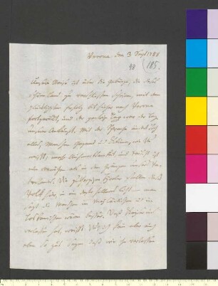Brief von Einsiedel-Scharfenstein, Friedrich Hildebrand von an Goethe, Johann Wolfgang von