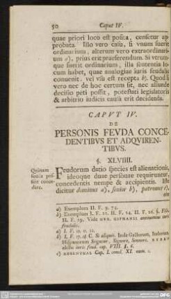 Caput IV. De Personis Feuda Concedentibus Et Adquirentibus