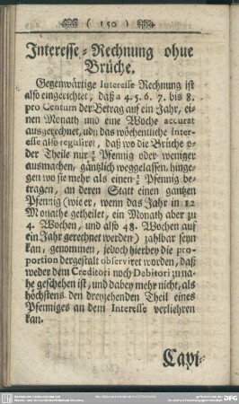Interesse-Rechnung ohne Brüche