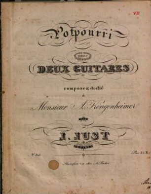 Potpourri pour deux guitares : oeuvre 4