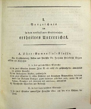 Jahresbericht : bekannt gemacht bei der öffentlichen Preiseaustheilung, 1820/21