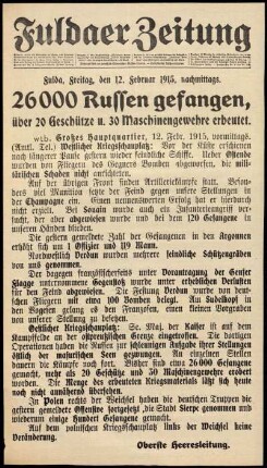 Ausgabe vom Freitag, den 12. Februar 1915.