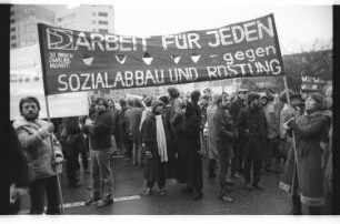 Kleinbildnegative: DGB-Kundgebung gegen Arbeitslosigkeit, 1982