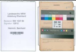 Entnazifizierung Bernhard Heinrich , geb. 29.06.1894 (Bahnsekretaer)
