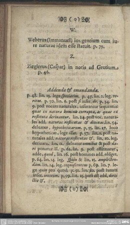 Addenda & emendanda