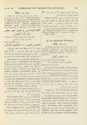 b) von ungewissen Verfassern (No. 909-939)