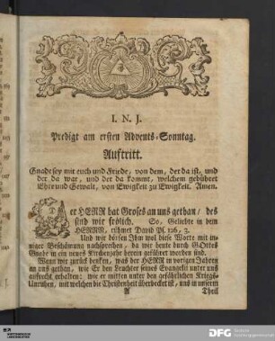 [Predigt 1 bis 10: Advent, Weihnachten, Neujahr]