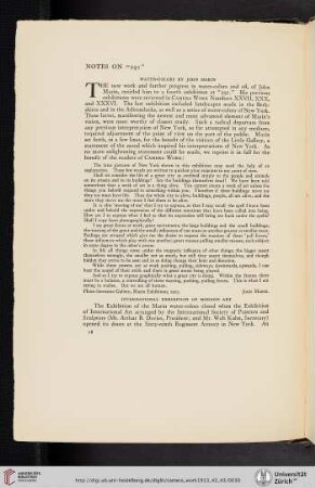 Water-Colors by John Marin [incl. reprint from Photo-Secession Gallery, Marin Exhibition, 1913 by John Marin]