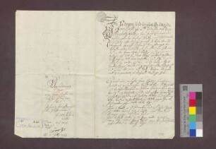Schuldverschreibung des Johannes Stempfdennagel von Pfaffenweiler gegenüber Anton von Litschgi in Krozingen.