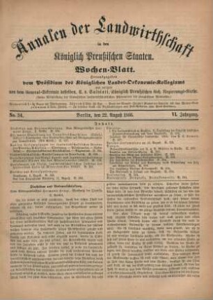 No. 34. Berlin, den 22. August 1866. VI. Jahrgang.