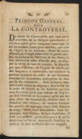 Principe General Pour La Controverse