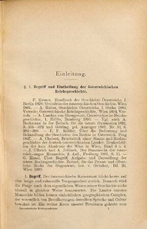Lehrbuch der österreichischen Reichsgeschichte : Geschichte der Staatsbildung und des öffentlichen Rechts. 1