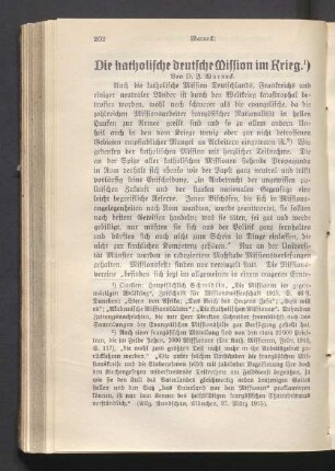 Die Katholische deutsche Mission im Krieg