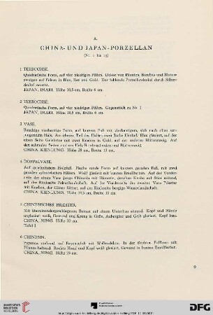 I. Sammlung Dr. Alfred Sandak/Berlin (Nr. 1-327)