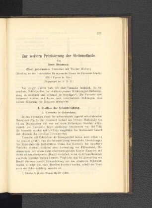Zur weitern Präzisierung der Siedemethode.