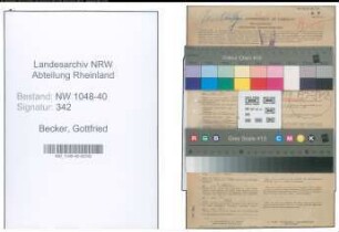 Entnazifizierung Gottfried Becker , geb. 21.06.1902 (Angestellter)
