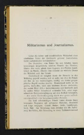20-25, Militarismus und Journalismus
