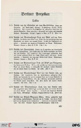 Berliner Porzellan (Nr. 1151-1220)
