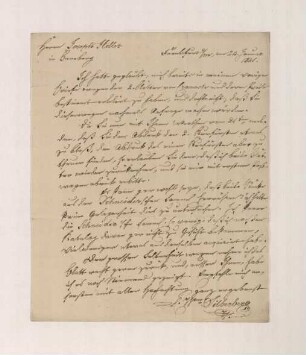 Brief von Carl Wilhelm Silberberg an Joseph Heller