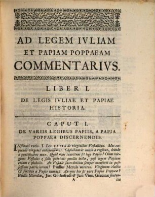 Ad legem Iuliam et Papiam Poppaeam commentarius ...