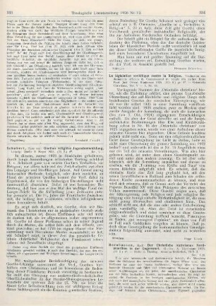 333-334 [Rezension] Schubert, Hans von, Goethes religiöse Jugendentwicklung
