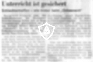 Unterricht ist gesichert