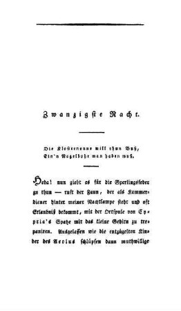 Zwanzigste Nacht