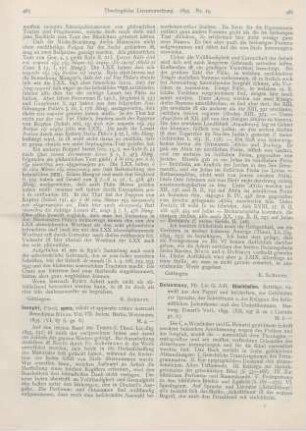 485-486 [Rezension] Niese, Benedictus (Ed.), Flavii Iosephi opera. Vol. VII. Index