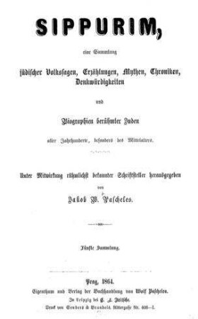 In: Sippurim ; Band 5