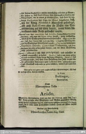 Dann Hieronymus Yelin in Arido