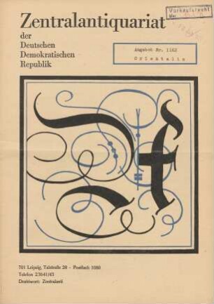 Nr. 1162: Orientalia