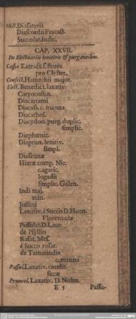 Cap. XXVII. De Electuariis lenitiuis & purgantibus