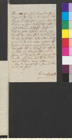 Brief von Imhoff (Helvig), Anna Amalia von an Goethe, Johann Wolfgang von