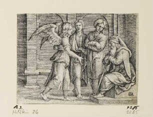 Junger Tobias nimmt Abschied, Blatt 3 der Folge "Geschichte des Tobias"