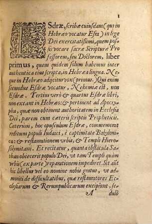 Esdras, Nehemias, Esther, Iob, Psalterium, Prouerbia Salomonis, Ecclesiastes, & Canticum Canticorum : Ivxta Veterem Sev Vvlgatam Translationem, Omnia Ad Hebraeam Veritatem emendata ... ; Habes in in hoc Tertio Tomo, omnia scripta Canonica, ab Esdra vsque ad Prophetas