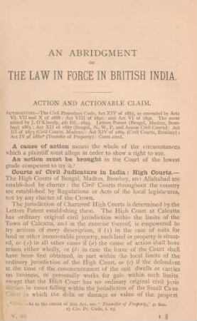 An abridgment of the law in force in British India
