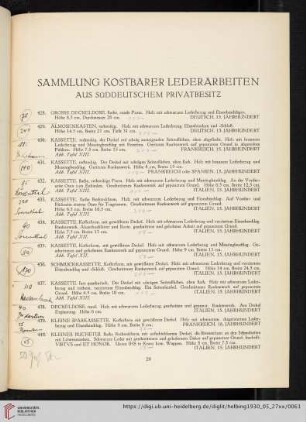 Kostbare Lederarbeiten (Nr. 428-493)