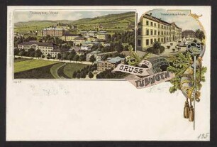 185, Gruss aus Tübingen. Universitäts-Viertel, Universitätsgebäude.