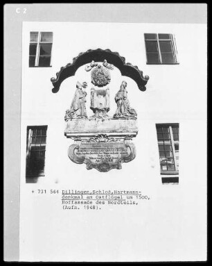 Denkmal für Graf Hartmann IV. von Dillingen und seinen Sohn, Hartmann V., Bischof von Augsburg