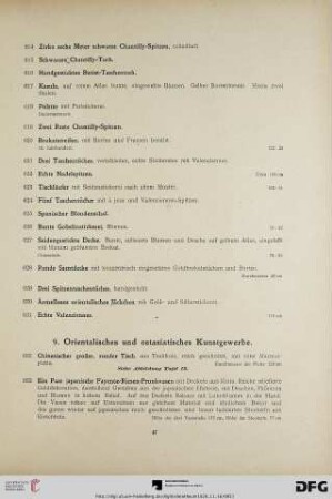 9. Orientalisches und ostasiatisches Kunstgewerbe (Nr. 632-678)