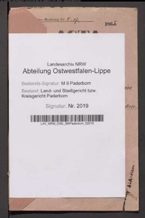 Erblasser: Lütkemeyer, Maria Franziska, geb. Bonekamp; Ehepartner: Lütkemeyer , Christian: